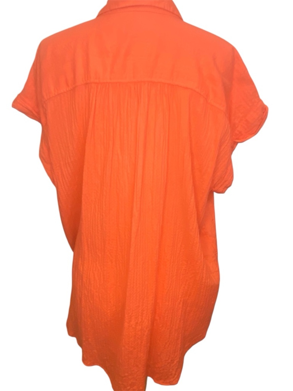 Reformation Coral Gauze Button Down Shirt Relaxed Fit Size 8 Summer Linen Style - Picture 10 of 10
